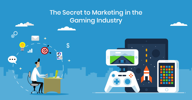 Digital marketing strategy for gaming industry with game controller, smartphone and analytics