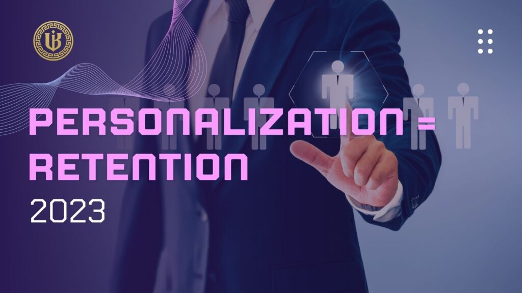 Modern presentation slide with "How to Reduce SaaS Churn With Personalization That Actually Works" text. Features the "Underboss Media" logo and name, and a purple geometric design element.