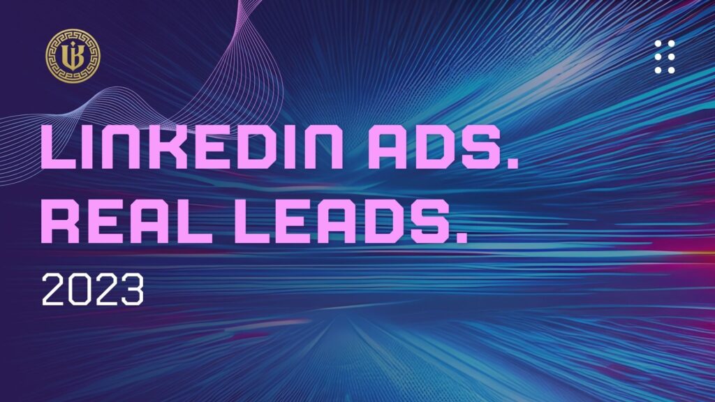 Modern presentation slide with "Using LinkedIn Ads for SaaS Lead Gen That Actually Converts" text. Features the "Underboss Media" logo and name, and a purple geometric design element.