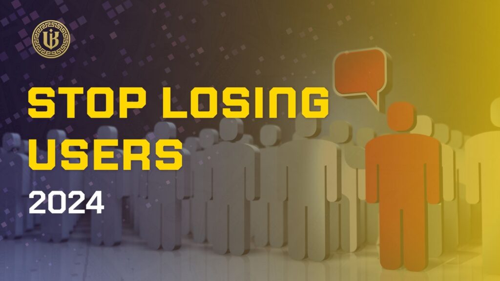 Modern presentation slide with "Advanced Churn Reduction Strategies That Actually Work" text. Features the "Underboss Media" logo and name, and a purple geometric design element.